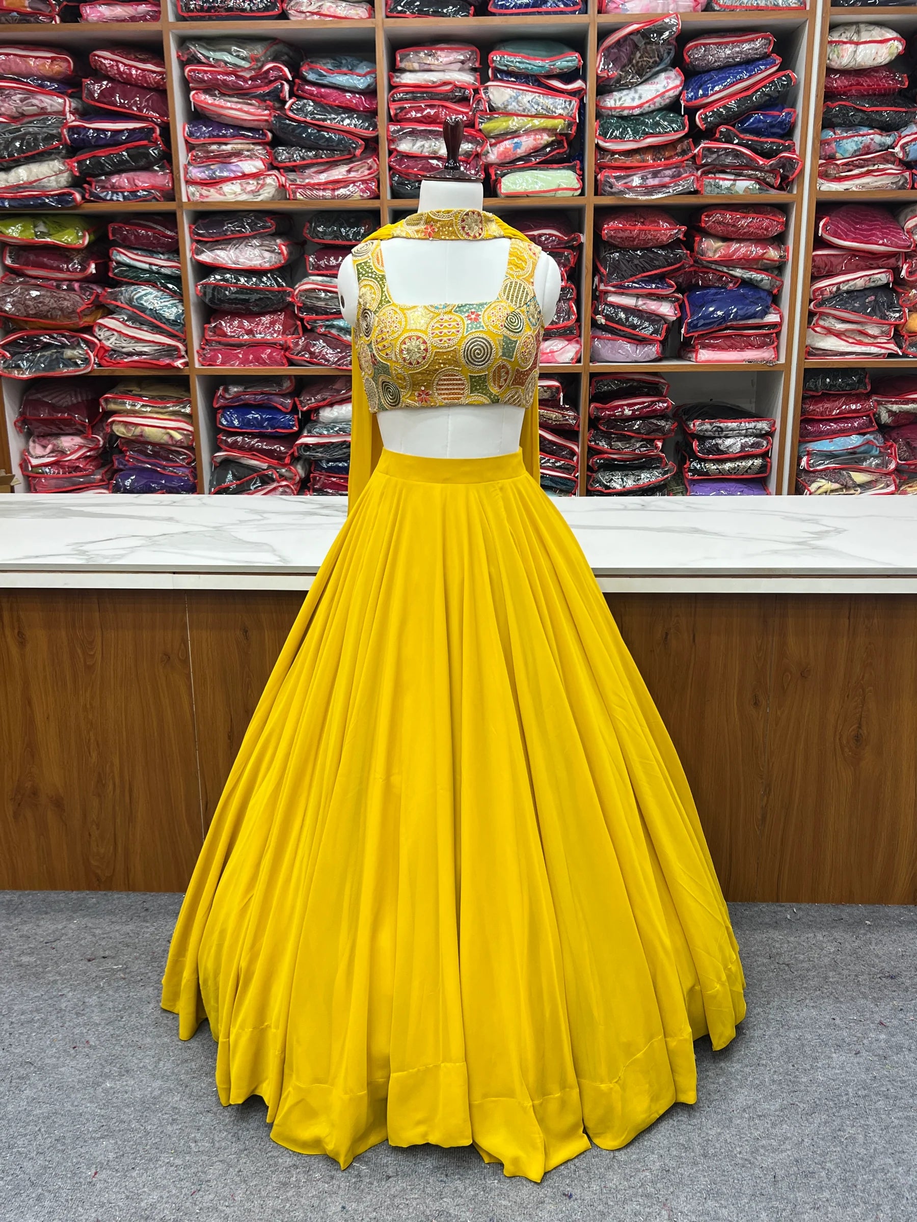 Elegant Ready to wear Anarkali Suit for Women | Designer Bandhej Work Ethnic Wear