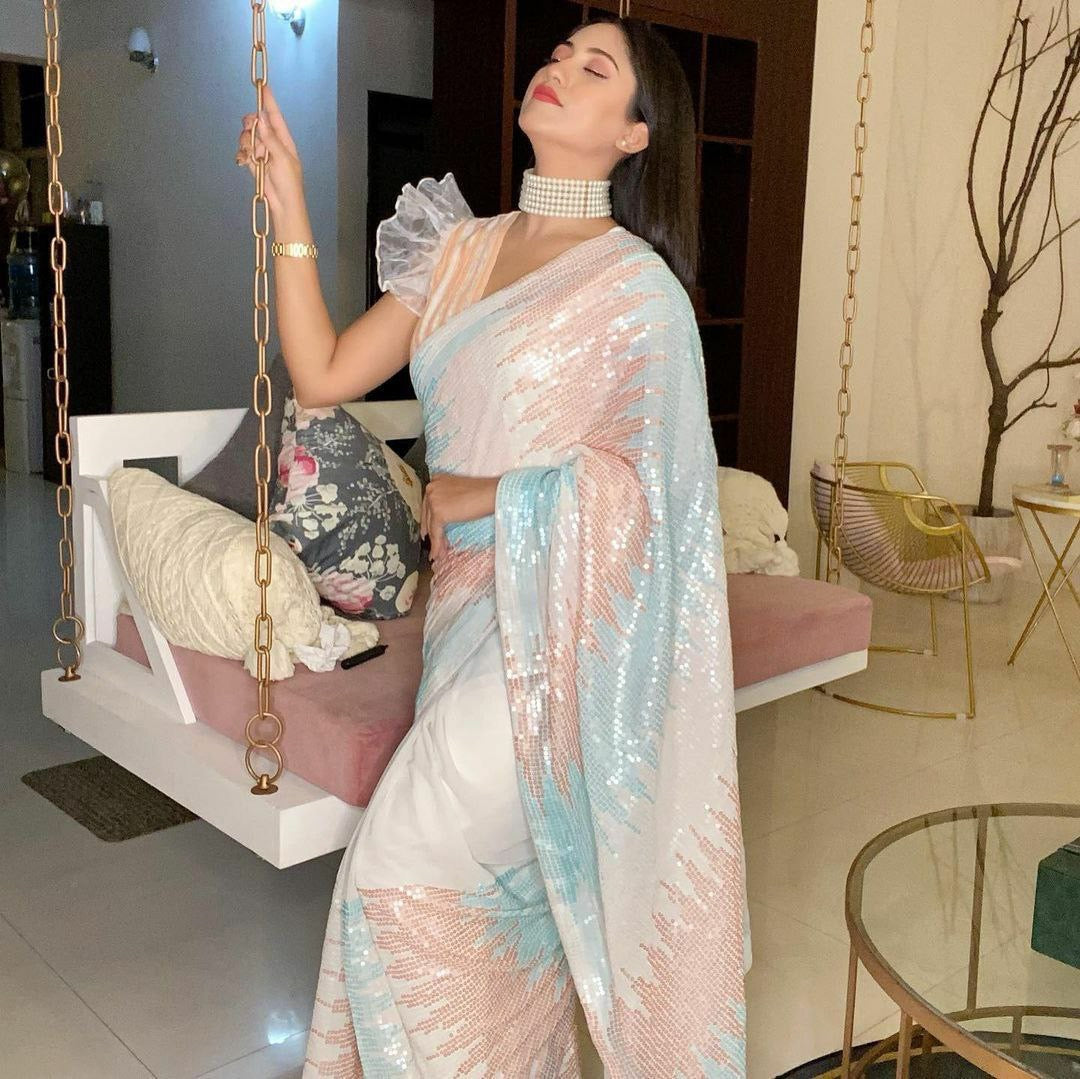 Celebrity inspired Beautiful SequanceSaree