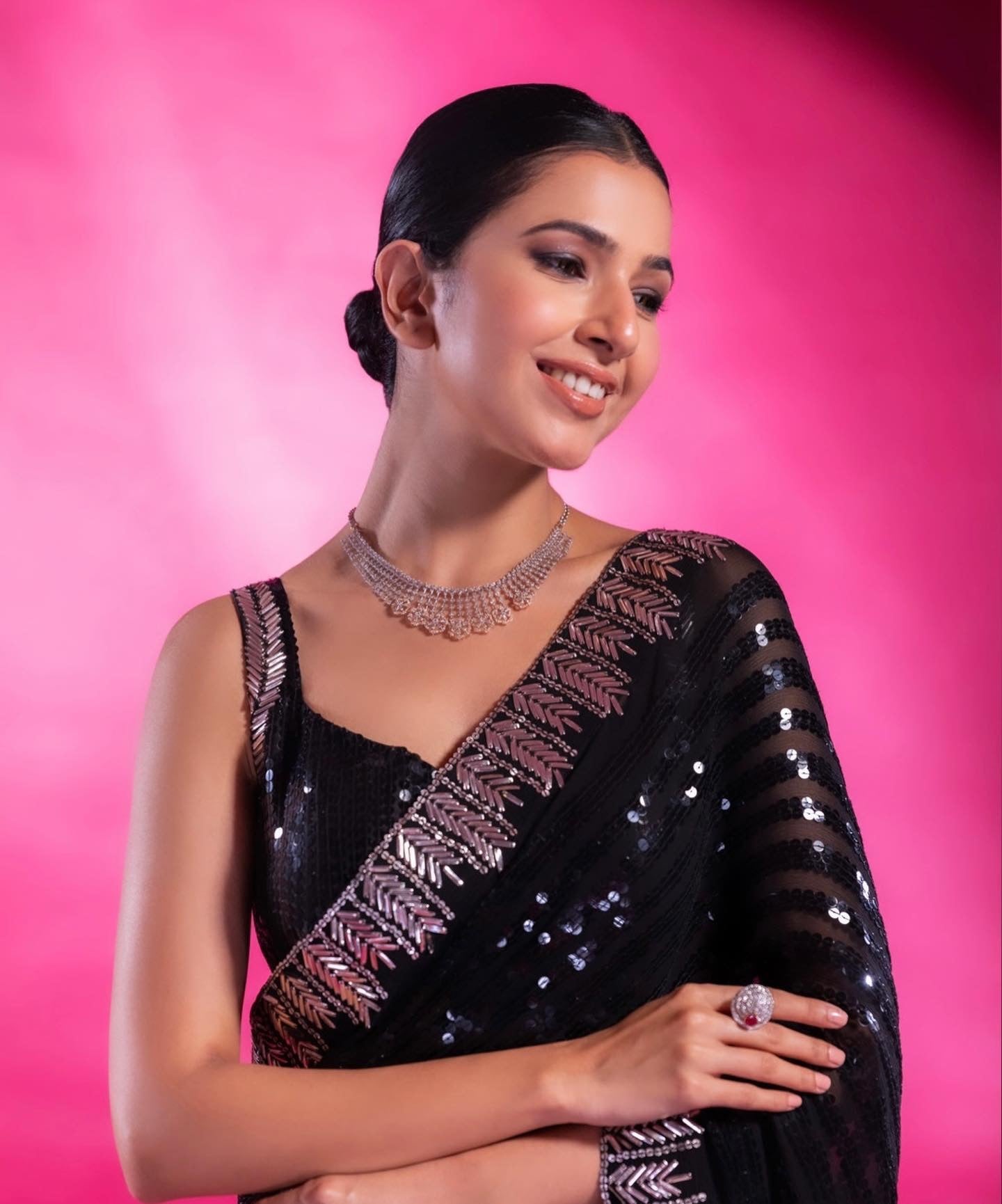 BEAUTIFUL COLOR IN PREMIUM SEQUINS SAREE