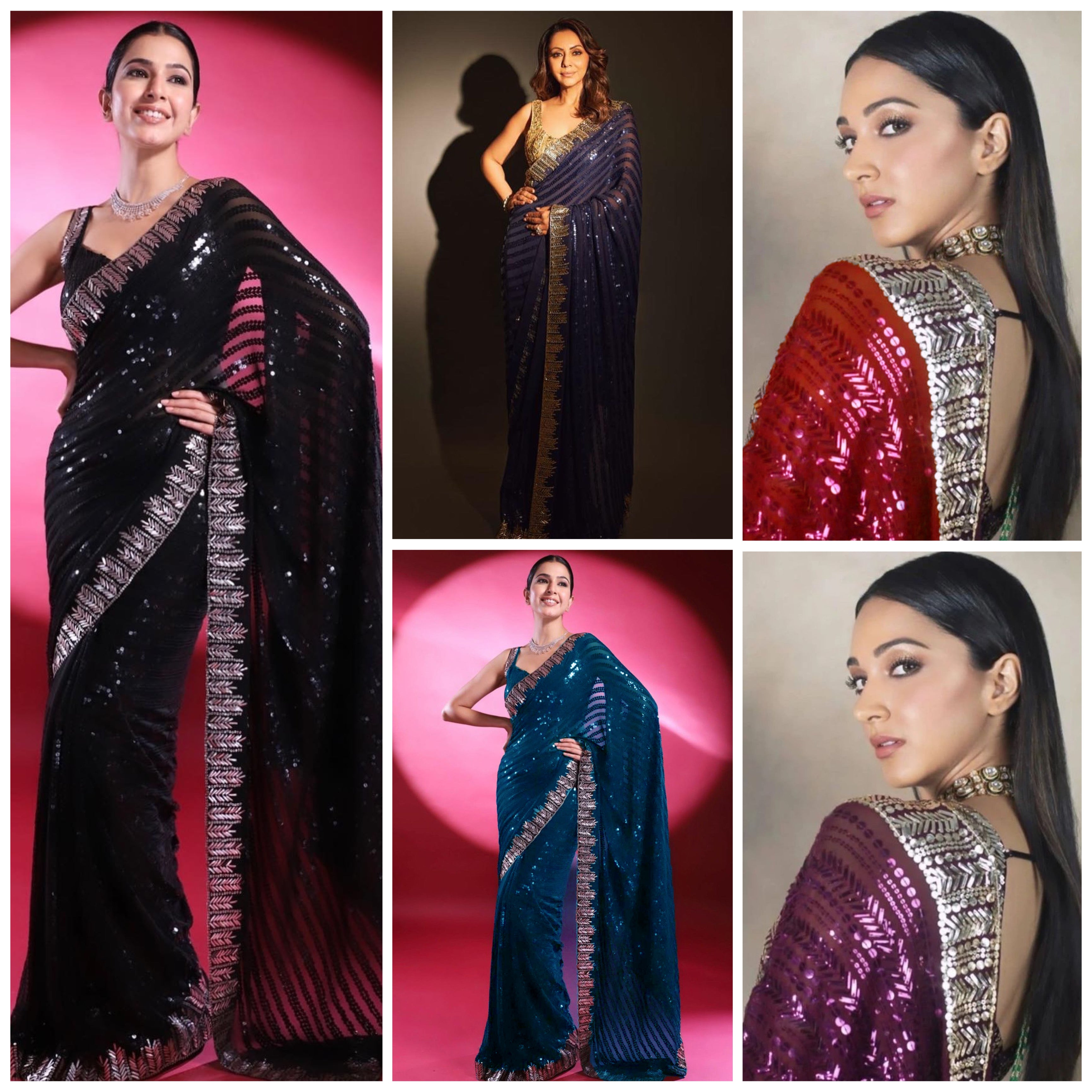 BEAUTIFUL COLOR IN PREMIUM SEQUINS SAREE