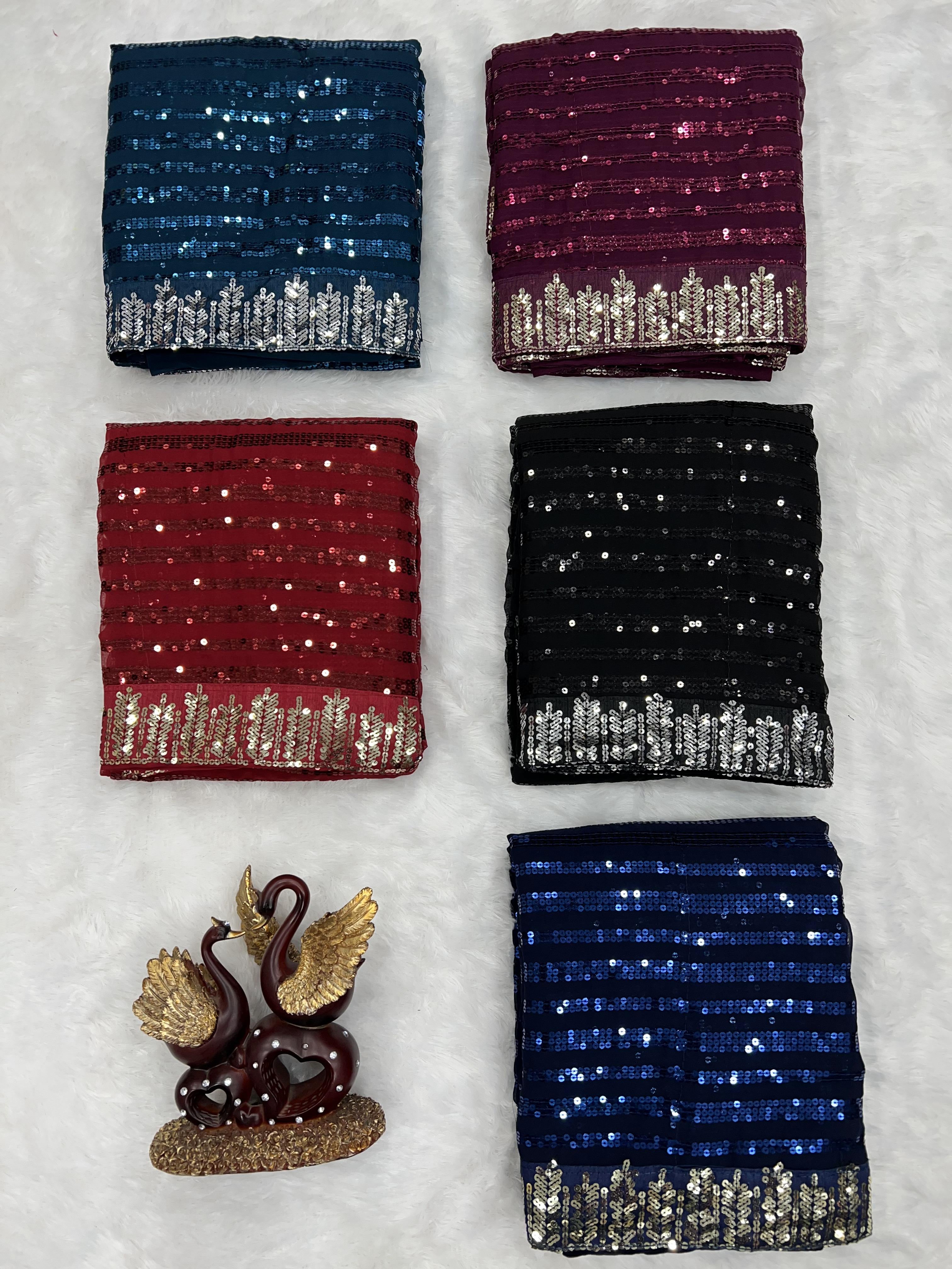 BEAUTIFUL COLOR IN PREMIUM SEQUINS SAREE