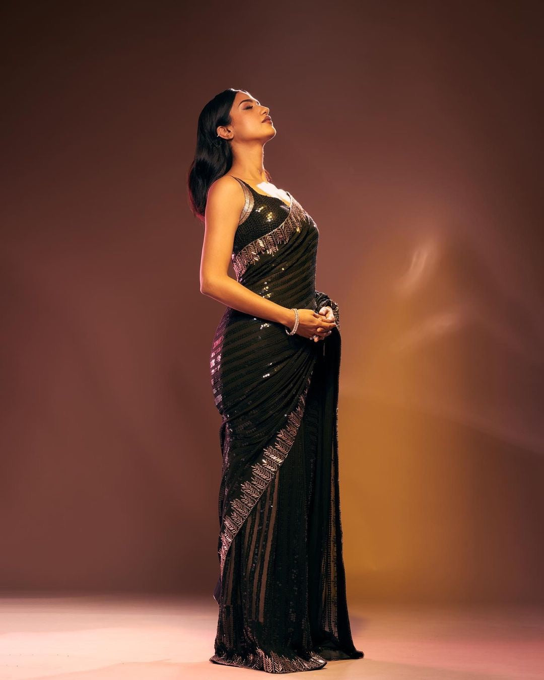 BEAUTIFUL COLOR IN PREMIUM SEQUINS SAREE