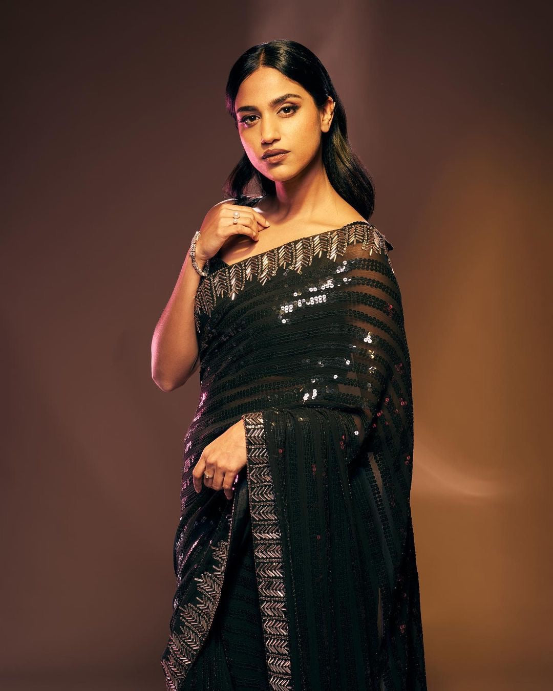 BEAUTIFUL COLOR IN PREMIUM SEQUINS SAREE