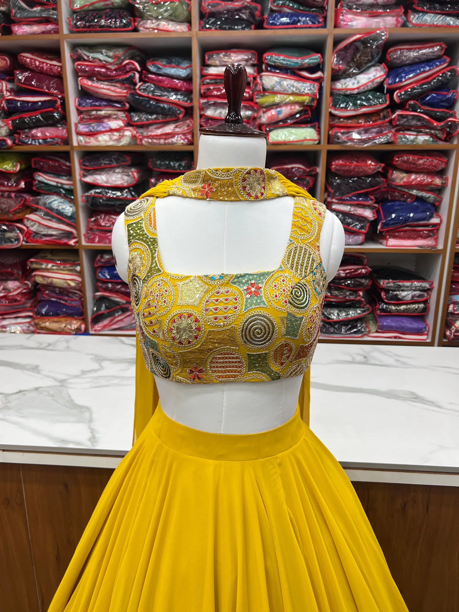 Elegant Ready to wear Anarkali Suit for Women | Designer Bandhej Work Ethnic Wear