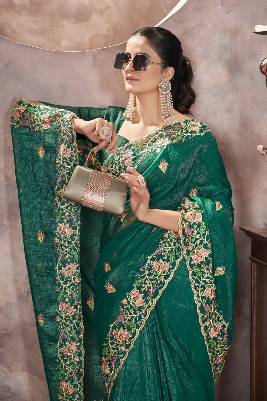 Presents Designer Embroidery saree