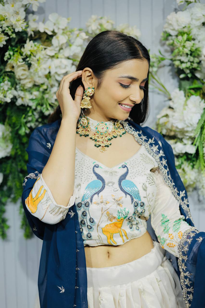 *Designer Embroidered Lahenga Choli Presenting