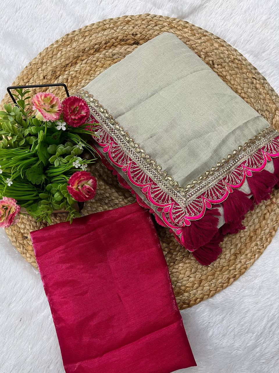 Golden Tissue Saree