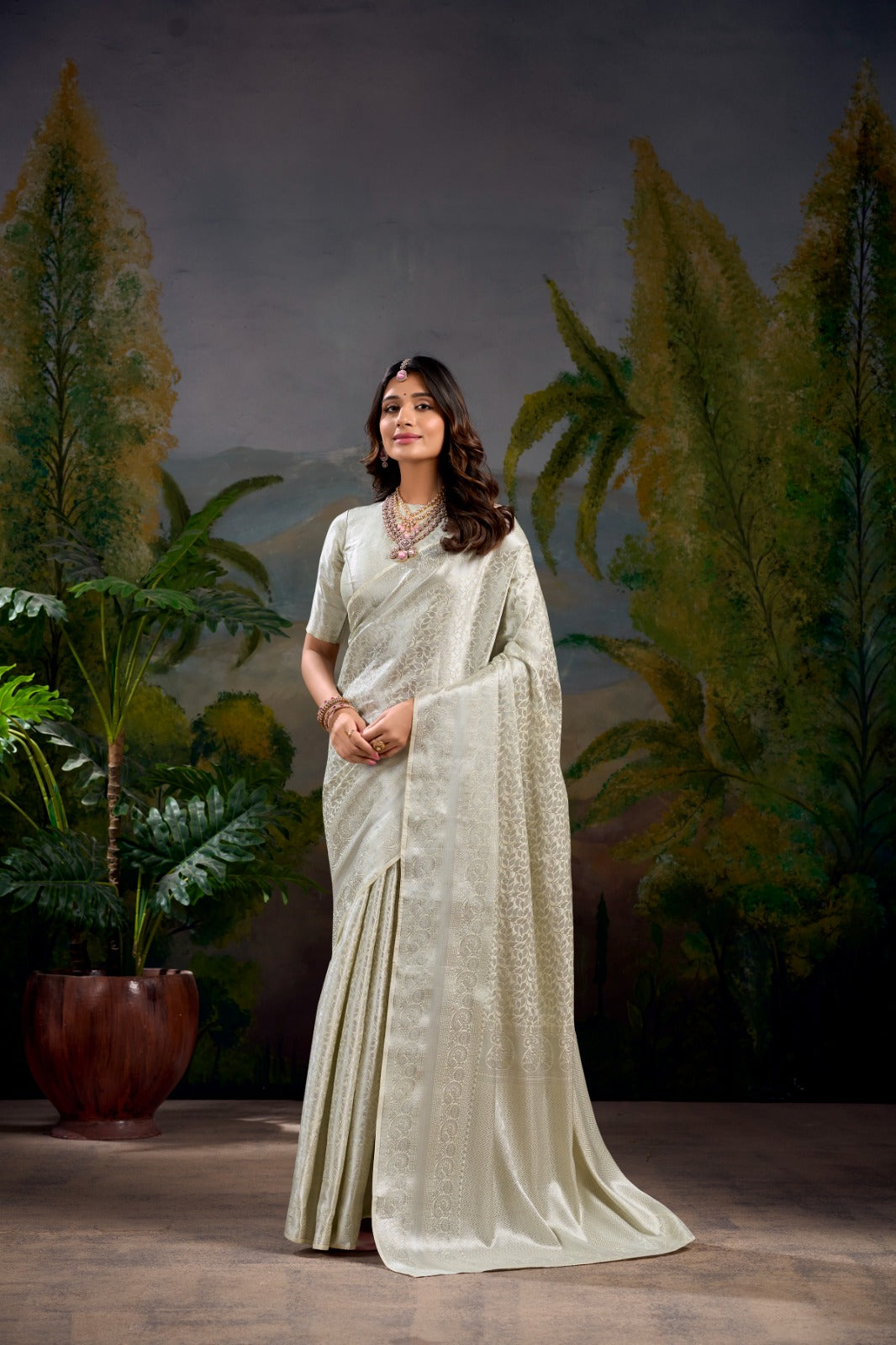 Kanjivaram Zari Weaving Work Saree