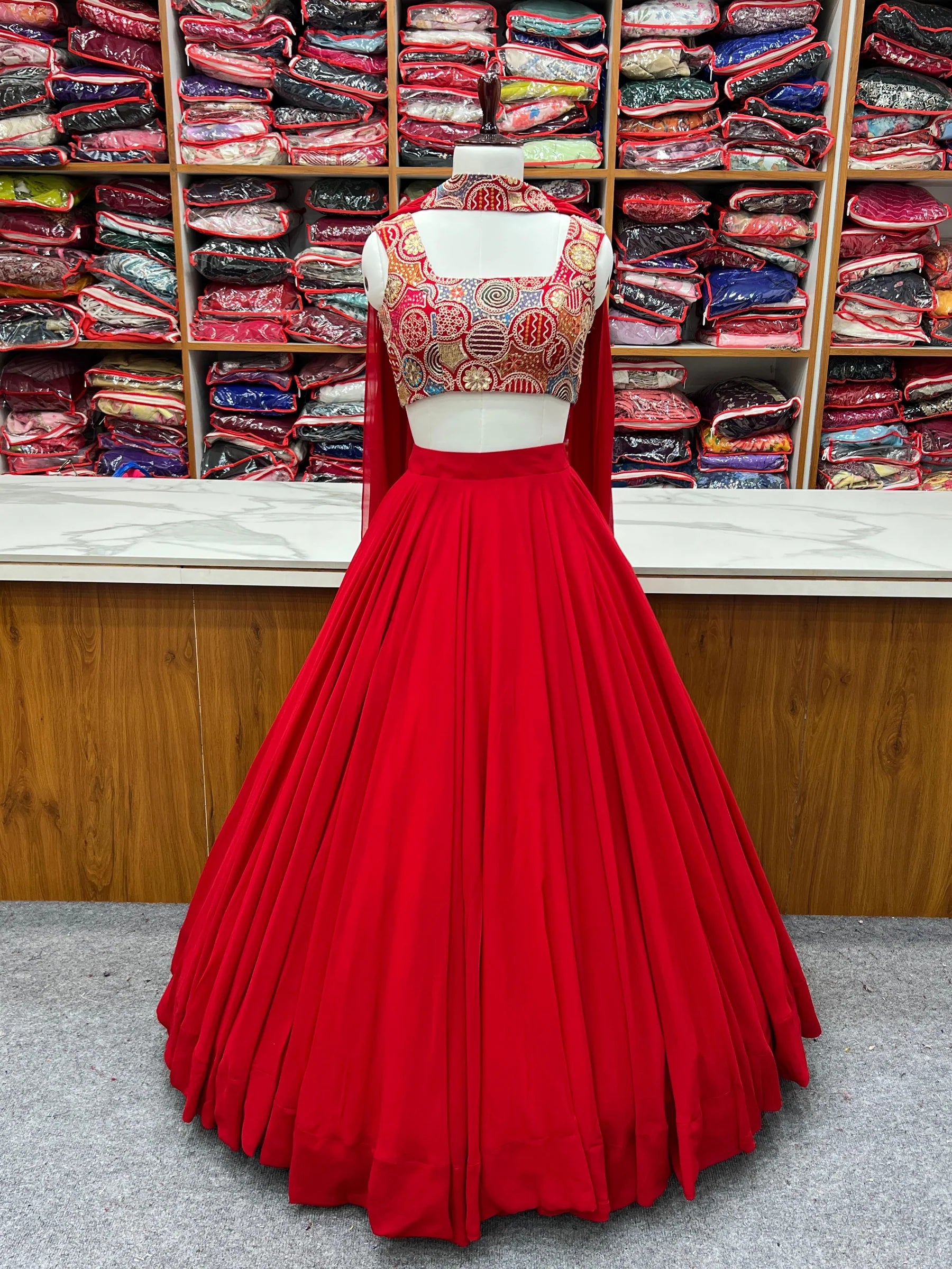 Elegant Ready to wear Anarkali Suit for Women | Designer Bandhej Work Ethnic Wear