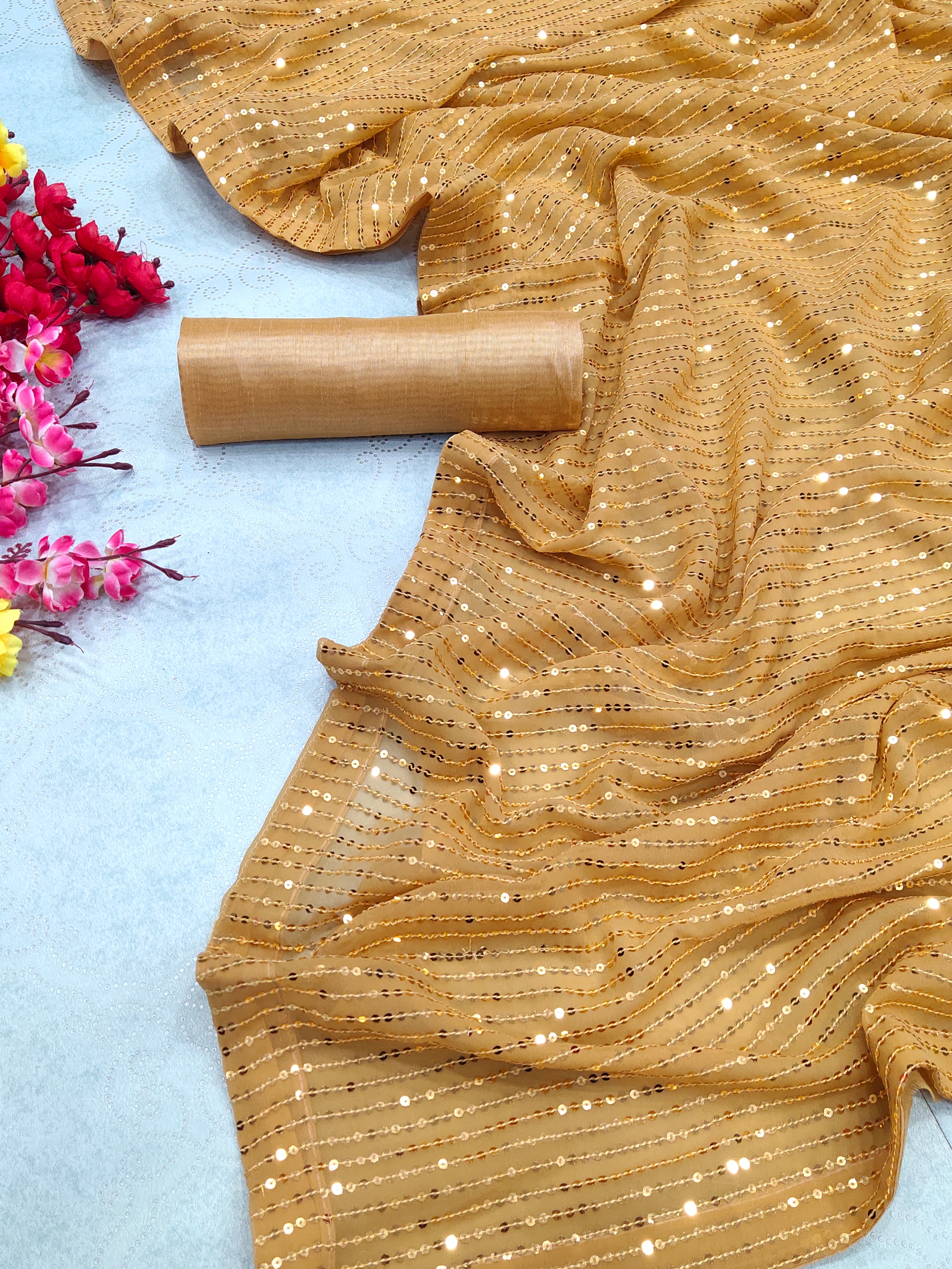 Celebrity Style Beautyful sequence saree