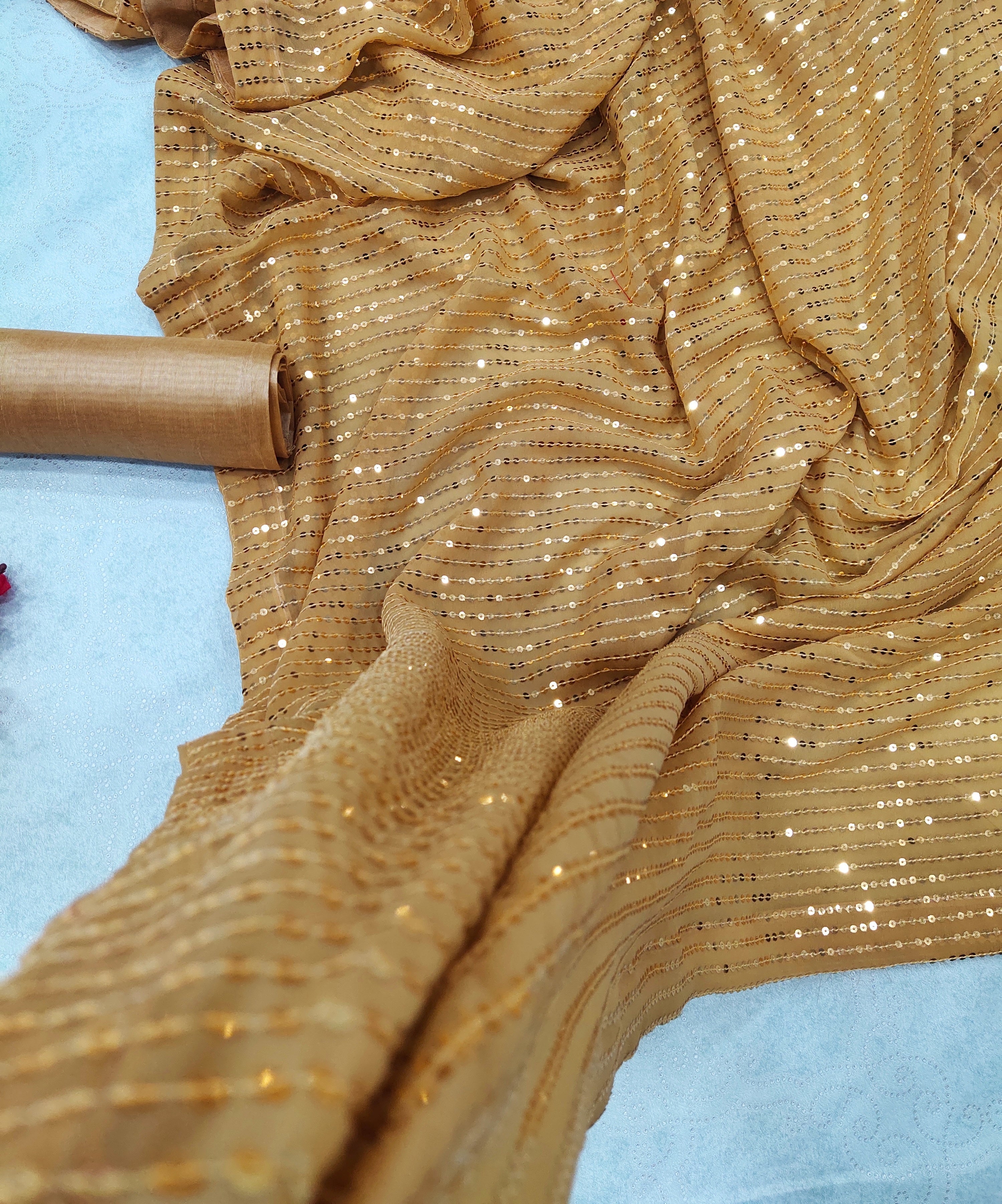 Celebrity Style Beautyful sequence saree