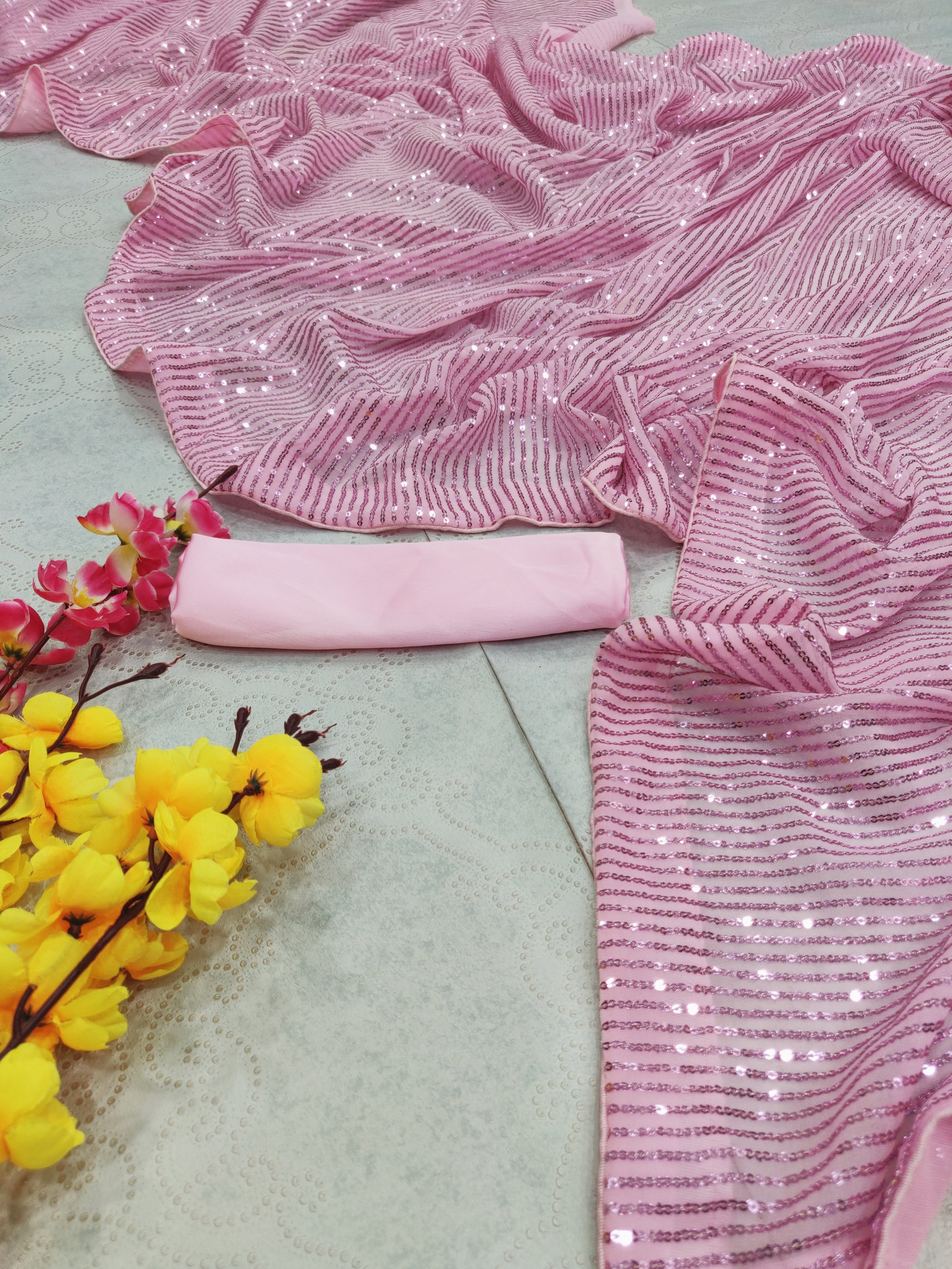 Celebrity inspired beautyful sequence saree