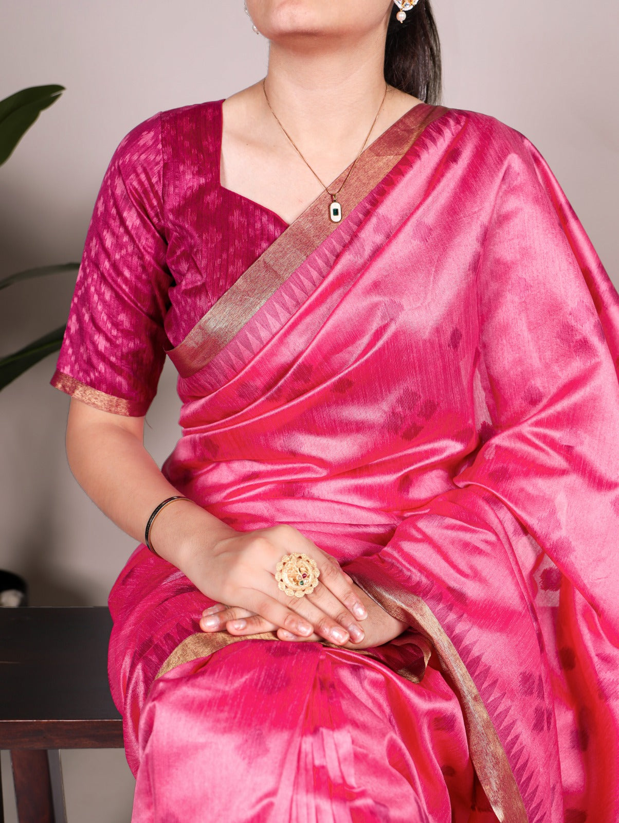 Jacquard Silk Patola Print With Zari Weaving Work Saree
