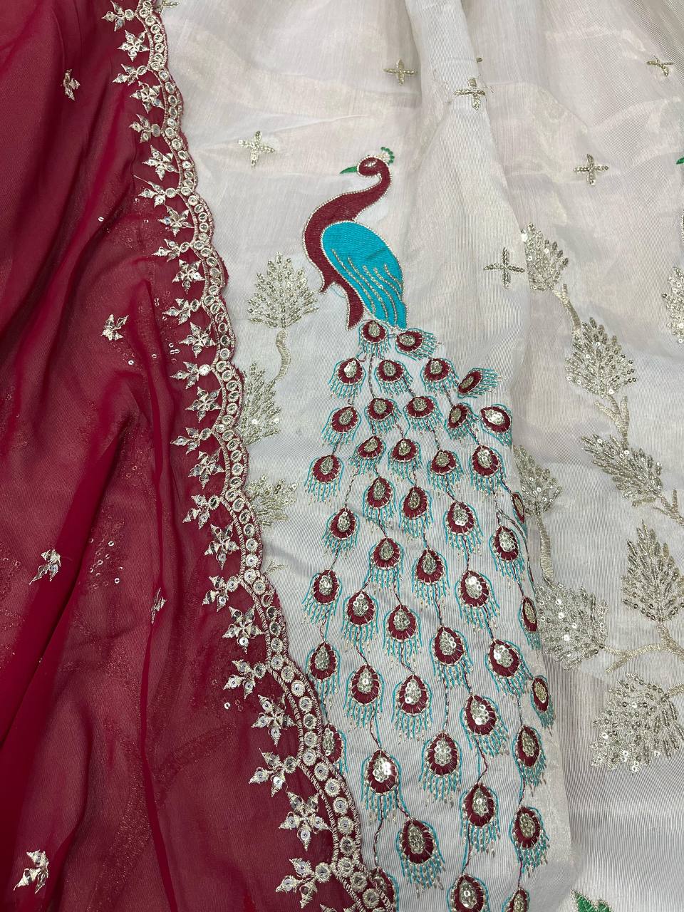 Heavy Tissue Silk Lahenga