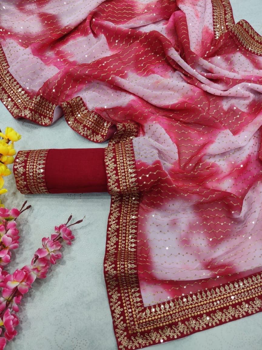 designer wear sequence saree