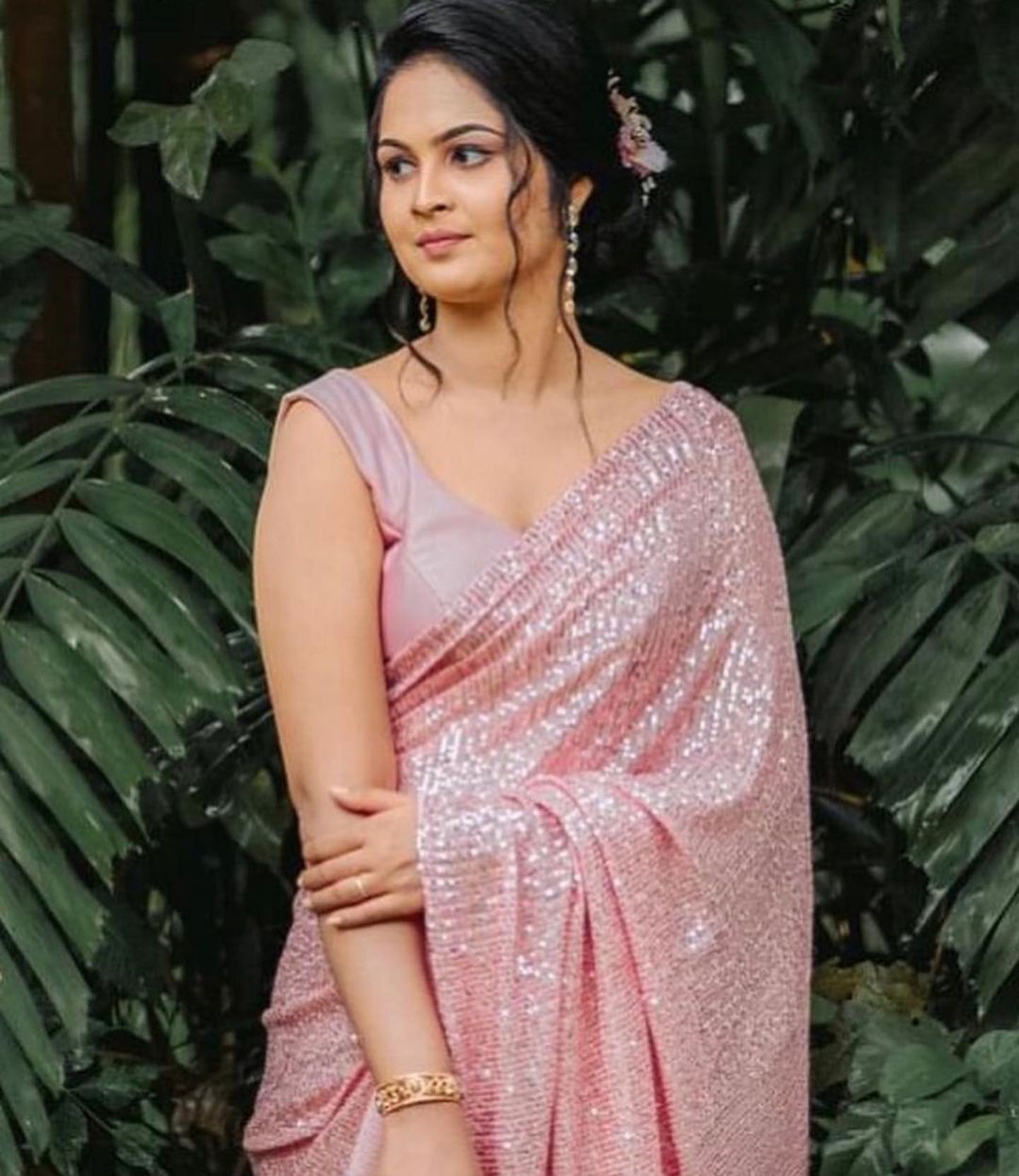 Celebrity inspired beautyful sequence saree